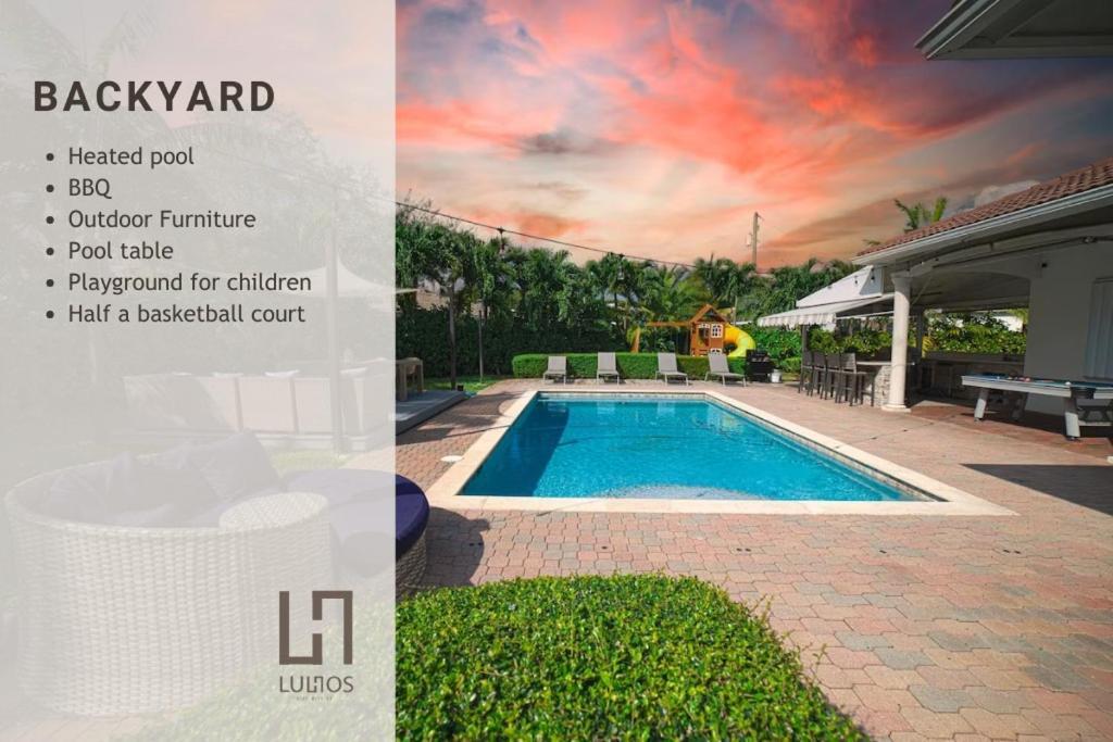Miami 5Br Villa W Heated Pool, Games & Bbq L01 Cutler Bay Exterior photo